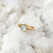 Pierścionek z agatem miętowym