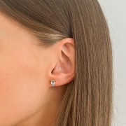 Złote Kolczyki z Topazem