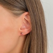 Złote Kolczyki Różowym Turmalinem