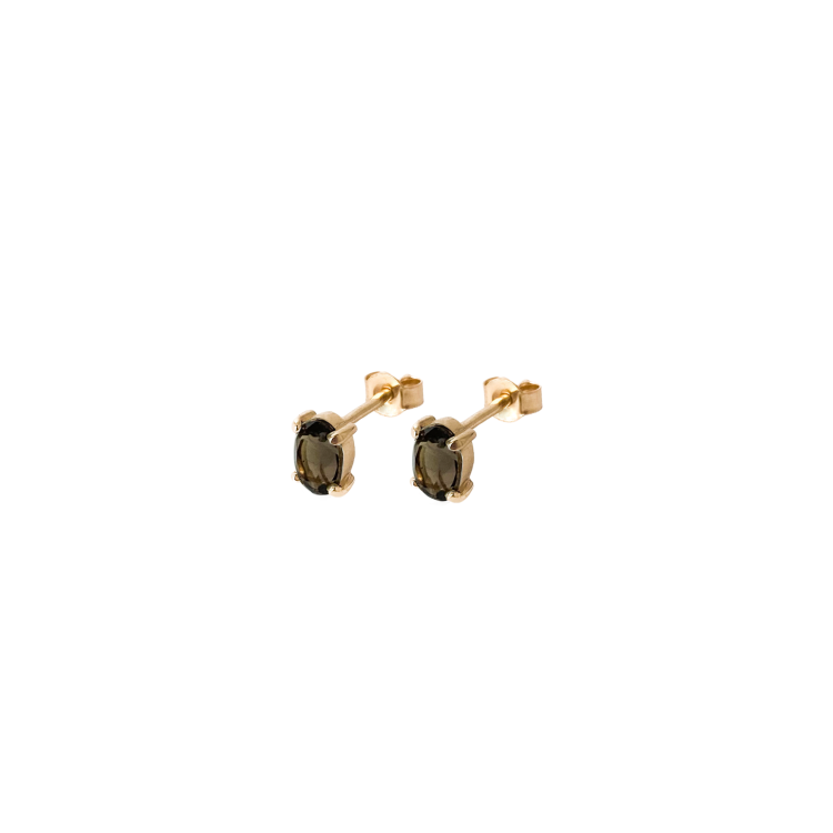 Kolczyki z Kwarcem Dymnym Gold (id: 1798)