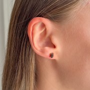 Kolczyki z Kwarcem Dymnym Gold