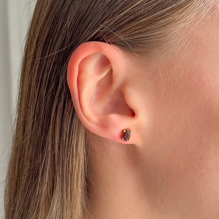 Kolczyki z Kwarcem Dymnym Gold